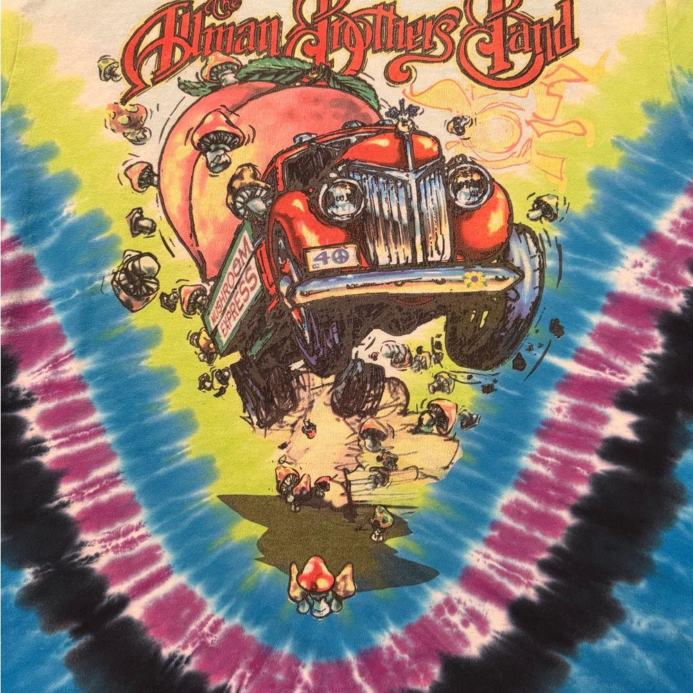 Allman Brothers Band "Mushroom Express" Tie-Dye T-shirt Mens XL 1997 - Picture 4 of 8